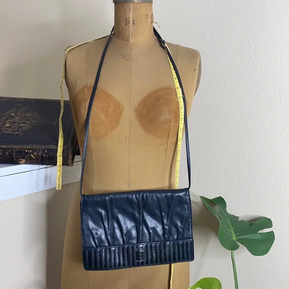 Vintage Fendi Black‎ Clutch Shoulder Bag